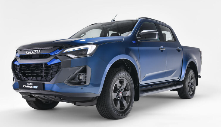 Isuzu D-MAX EV Bil i fronten med hvid baggrund